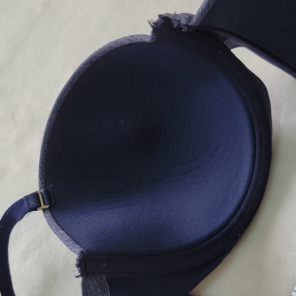 🧸 AERIE HEATHER NAVY DARK BLUE STRAPLESS OR STRAP T SHIRT COMFORT EVERYDAY BRA - Picture 6 of 8